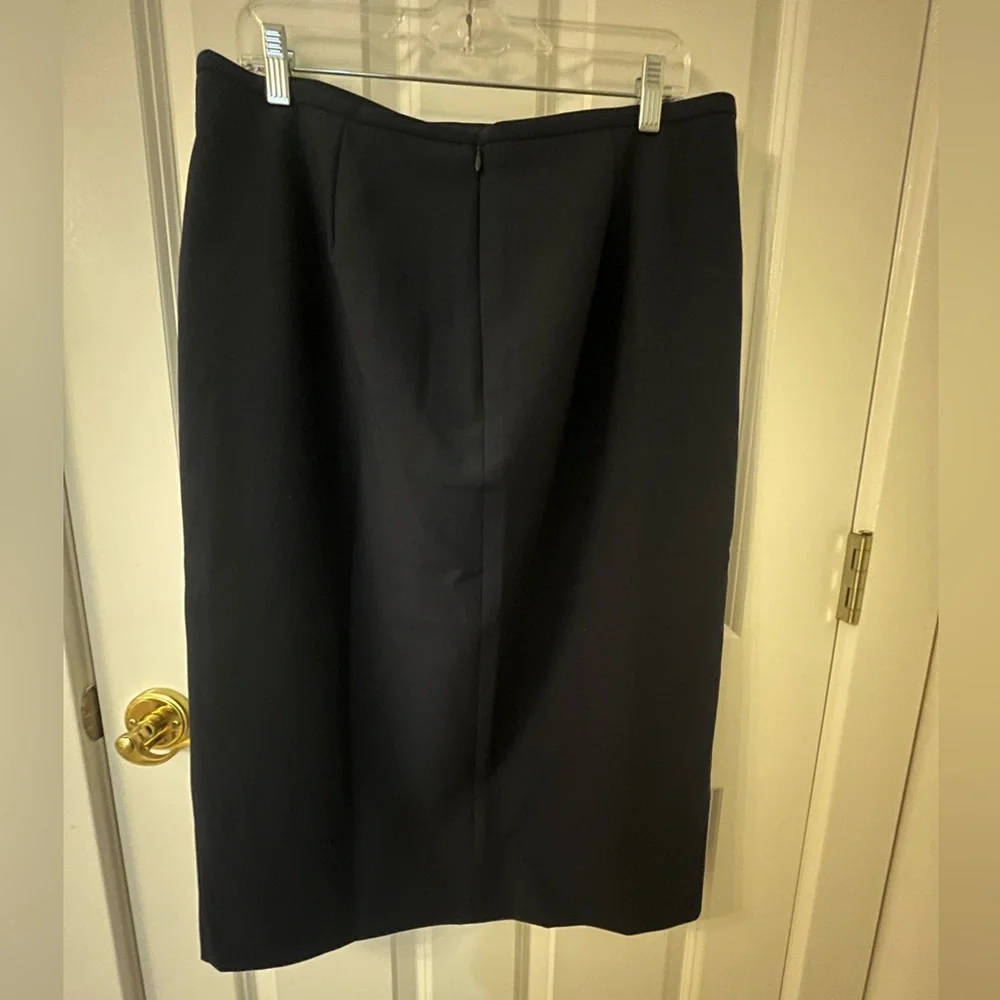 J. Crew Pencil Midi Skirt in four-seasons stretch navy - Picture 5 of 6